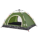 Tenda da Campeggio 2 Persone Verde a Rilascio Rapido