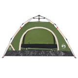 Tenda da Campeggio 2 Persone Verde a Rilascio Rapido