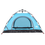 Tenda da Campeggio 2 Persone Blu a Rilascio Rapido