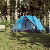 Tenda a Cupola da Campeggio 2 Persone Blu a Rilascio Rapido