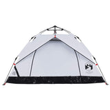 Tenda 3 Persone Bianca in Tessuto Oscurante a Rilascio Rapido
