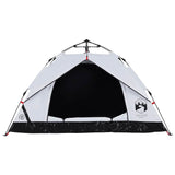 Tenda 3 Persone Bianca in Tessuto Oscurante a Rilascio Rapido