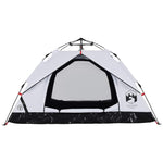 Tenda 3 Persone Bianca in Tessuto Oscurante a Rilascio Rapido