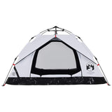 Tenda 3 Persone Bianca in Tessuto Oscurante a Rilascio Rapido