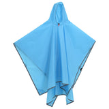 Poncho Antipioggia con Cappuccio Design 2 in 1 Blu 223x145 cm