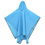 Poncho Antipioggia con Cappuccio Design 2 in 1 Blu 223x145 cm