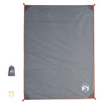 Tovaglia da Picnic con Picchetti Grigio e Arancione 205x155 cm