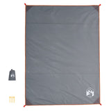 Tovaglia da Picnic con Picchetti Grigio e Arancione 205x155 cm