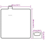 Tovaglia Picnic Pieghevole Quadri Multicolore 200x200cm Velluto