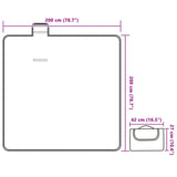 Tovaglia Picnic Pieghevole Quadri Multicolore 200x200cm Velluto