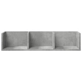 Mobili Parete 2 pz Grigio Cemento 75x18x16,5 cm in truciolato