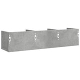 Mobili Parete 2 pz Grigio Cemento 75x18x16,5 cm in truciolato