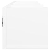 Mobili da Parete 2 pz Bianchi 99x18x16,5 cm Legno truciolato