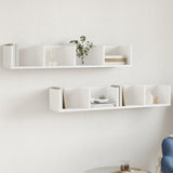 Mobili da Parete 2 pz Bianchi 99x18x16,5 cm Legno truciolato