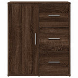 Credenza Rovere Marrone 60x31x70 cm in Legno truciolato