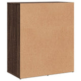 Credenza Rovere Marrone 60x31x70 cm in Legno truciolato