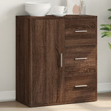 Credenza Rovere Marrone 60x31x70 cm in Legno truciolato