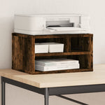 Supporto Stampante Rovere Fumo 40x32x22,5 cm Legno truciolato