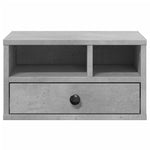 Supporto Stampante Grigio Cemento 40x32x22,5 Legno Multistrato