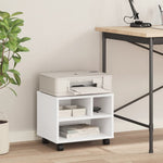 Supporto per Stampante con Ruote Bianco 41x32x34,5 cm