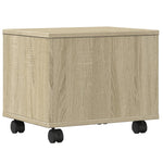 Supporto per Stampante con Ruote Rovere Sonoma 41x32x34,5 cm