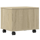 Supporto per Stampante con Ruote Rovere Sonoma 41x32x34,5 cm