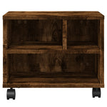 Supporto per Stampante con Ruote Rovere Fumo 41x32x34,5 cm
