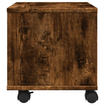 Supporto per Stampante con Ruote Rovere Fumo 41x32x34,5 cm