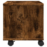 Supporto per Stampante con Ruote Rovere Fumo 41x32x34,5 cm
