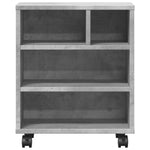 Supporto per Stampante con Ruote Grigio Cemento 41x32x48 cm