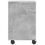 Supporto per Stampante con Ruote Grigio Cemento 41x32x48 cm