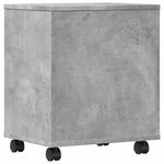 Supporto per Stampante con Ruote Grigio Cemento 41x32x48 cm