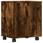 Supporto per Stampante con Ruote Rovere Fumo 41x32x48 cm