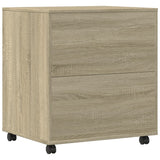 Supporto per Stampante con Ruote Rovere Sonoma 60x50x67 cm