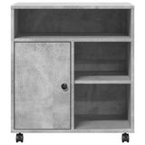 Supporto per Stampante con Ruote Grigio Cemento 60x50x67 cm