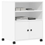 Supporto per Stampante con Ruote Bianco 60x48x74 cm