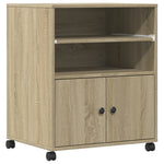 Supporto per Stampante con Ruote Rovere Sonoma 60x48x74 cm