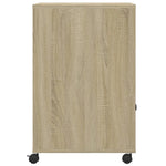Supporto per Stampante con Ruote Rovere Sonoma 60x48x74 cm