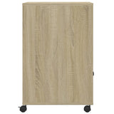 Supporto per Stampante con Ruote Rovere Sonoma 60x48x74 cm
