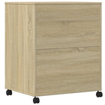 Supporto per Stampante con Ruote Rovere Sonoma 60x48x74 cm