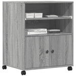 Supporto per Stampante con Ruote Grigio Sonoma 60x48x74 cm