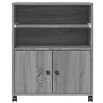 Supporto per Stampante con Ruote Grigio Sonoma 60x48x74 cm