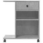 Supporto per Stampante con Ruote Grigio Cemento 60x40x68,5 cm