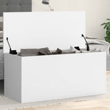 Contenitore Portaoggetti Bianco 100x42x46 cm Legno truciolato