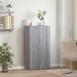 Schedario Grigio Sonoma 60x32x115 cm in Legno truciolato