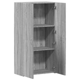 Schedario Grigio Sonoma 60x32x115 cm in Legno truciolato