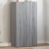 Schedario Grigio Sonoma 60x32x115 cm in Legno truciolato