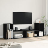 Mobili Porta TV 2 pz Neri 75x30x50 cm in Legno truciolato