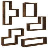 Mensola a Muro Rovere Fumo 96x12x64 cm in Legno truciolato