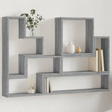 Mensola a Muro Grigio Sonoma 96x12x64 cm in Legno truciolato